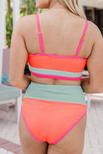 Load image into Gallery viewer, Color Block Scoop Neck Two-Piece Swim Set