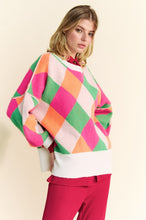 Load image into Gallery viewer, Davi &amp; Dani Exposed Seam Color Block Dropped Shoulder Sweater