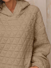 Load image into Gallery viewer, Textured Long Sleeve Hoodie with Pockets