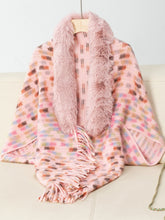 Load image into Gallery viewer, Fringe Fuzzy Open Front Poncho
