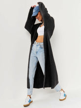 Load image into Gallery viewer, Open Front Long Sleeve Longline Cardigan