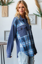 Load image into Gallery viewer, OH Plaid Button Up Long Sleeve Shacket with Breast Pockets