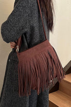 Load image into Gallery viewer, Suede Fringe Shoulder Bag