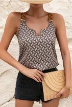 Load image into Gallery viewer, Decorative Buckle Printed Notched Tank