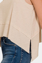 Load image into Gallery viewer, Zenana Exposed Seam Slit Round Neck Tank
