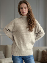 Load image into Gallery viewer, Turtleneck Raglan Sleeve Sweater