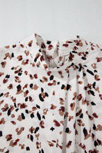 Load image into Gallery viewer, Printed Mock Neck Balloon Sleeve Blouse