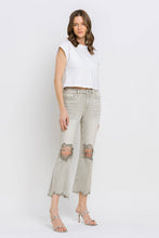Load image into Gallery viewer, Lovervet Distressed Raw Hem Cropped Flare Jeans