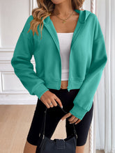 Load image into Gallery viewer, Ivy Lane Zip Up Dropped Shoulder Hooded Jacket