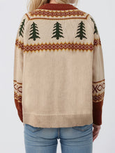 Load image into Gallery viewer, Graphic Round Neck Long Sleeve Sweater