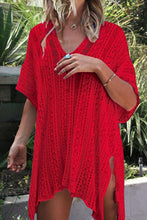 Load image into Gallery viewer, Cutout V-Neck Cover-Up with Tassel
