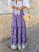 Load image into Gallery viewer, Full Size Tiered Printed Elastic Waist Skirt