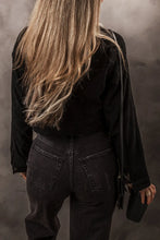 Load image into Gallery viewer, Fuzzy Collared Neck Button Down Jacket