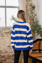 Load image into Gallery viewer, Sew In Love Full Size Contrast Striped Round Neck Sweater