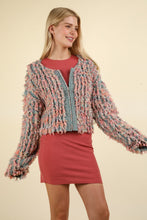 Load image into Gallery viewer, VERY J Shaggy Yarn Knit Zip Up Jacket
