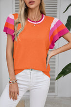 Load image into Gallery viewer, Color Block Round Neck Knit Top