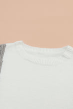 Load image into Gallery viewer, Color Block Textured Drop Shoulder Sweater