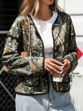 Load image into Gallery viewer, Perfee Printed Open Front Long Sleeve Jacket