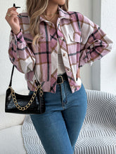 Load image into Gallery viewer, Plaid Button Up Long Sleeve Jacket