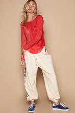 Load image into Gallery viewer, POL Exposed Seam Long Sleeve Lace Knit Top