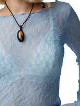 Load image into Gallery viewer, Lace Boat Neck Long Sleeve Blouse