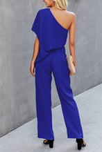 Load image into Gallery viewer, Single Shoulder Short Sleeve Jumpsuit