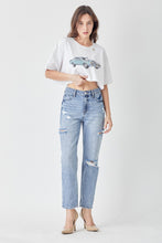 Load image into Gallery viewer, RISEN Distressed Slim Cropped Jeans
