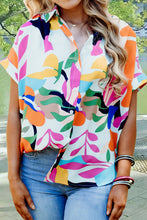 Load image into Gallery viewer, Printed Collared Neck Short Sleeve Shirt
