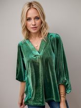 Load image into Gallery viewer, V-Neck Three-Quarter Sleeve Blouse