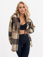 Load image into Gallery viewer, Plaid Button Up Long Sleeve Shacket