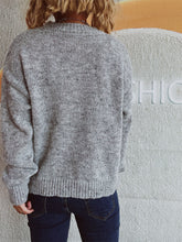 Load image into Gallery viewer, Bow Trim Round Neck Long Sleeve Sweater