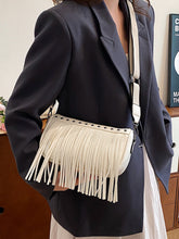 Load image into Gallery viewer, PU Leather Fringe Studded Crossbody Bag