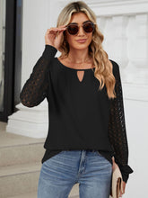 Load image into Gallery viewer, Cutout Round Neck Long Sleeve T-Shirt