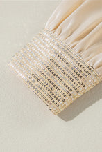 Load image into Gallery viewer, Sequin Round Neck Long Sleeve Blouse