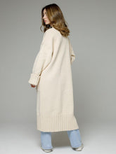 Load image into Gallery viewer, Pocketed Open Front Dropped Shoulder Cardigan