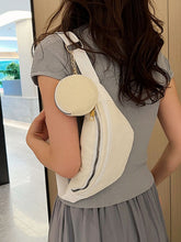 Load image into Gallery viewer, Corduroy Adjustable Strap Crossbody Bag with Pouch