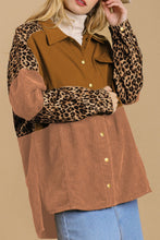 Load image into Gallery viewer, High-Low Leopard Snap Down Shacket