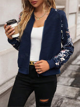 Load image into Gallery viewer, Printed Zip Up Long Sleeve Jacket