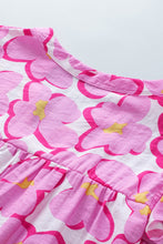 Load image into Gallery viewer, Ruffled Printed Notched Cap Sleeve Blouse