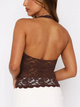 Load image into Gallery viewer, Lace Backless Halter Neck Cami