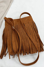 Load image into Gallery viewer, Suede Fringe Shoulder Bag