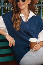 Load image into Gallery viewer, Cable-Knit V-Neck Sweater Vest