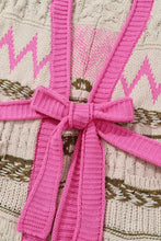Load image into Gallery viewer, Contrast Tied Open Front Cardigan