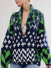 Load image into Gallery viewer, Collared Neck Long Sleeve Cardigan