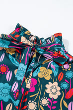 Load image into Gallery viewer, Printed Tie Neck Half Sleeve Blouse