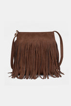 Load image into Gallery viewer, Suede Fringe Shoulder Bag