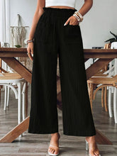 Load image into Gallery viewer, Pocketed Elastic Waist Wide Leg Pants