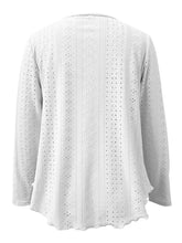 Load image into Gallery viewer, Eyelet Long Sleeve Blouse