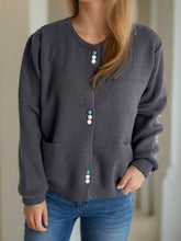 Load image into Gallery viewer, Button Down Long Sleeve Cardigan with Pockets