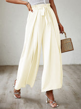 Load image into Gallery viewer, Tied Slit Wide Leg Pants